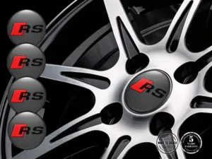 Audi Domed Stickers Edition Custom Rim Decals